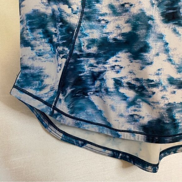 Lululemon Sculpt Tank Top Aquamarine Mosaic with Black Sheer Mesh Trim Ladies 8 - Picture 4 of 8